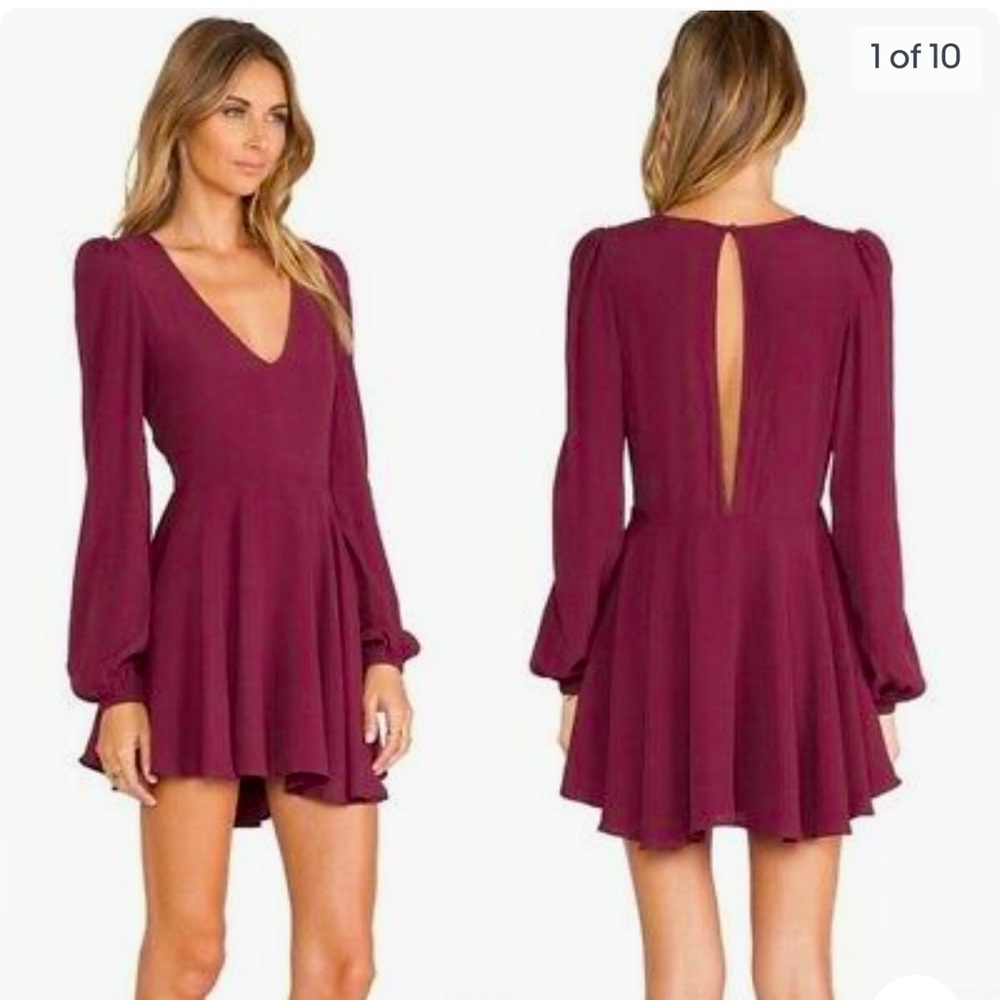 Lovers + Friends Maroon Dress